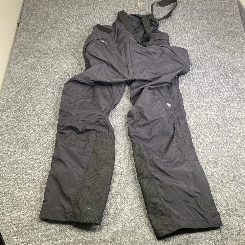 Mountain Hardwear Conduit Ski Bib Pants Mens Medium Black Snow OM0571 Waterproof